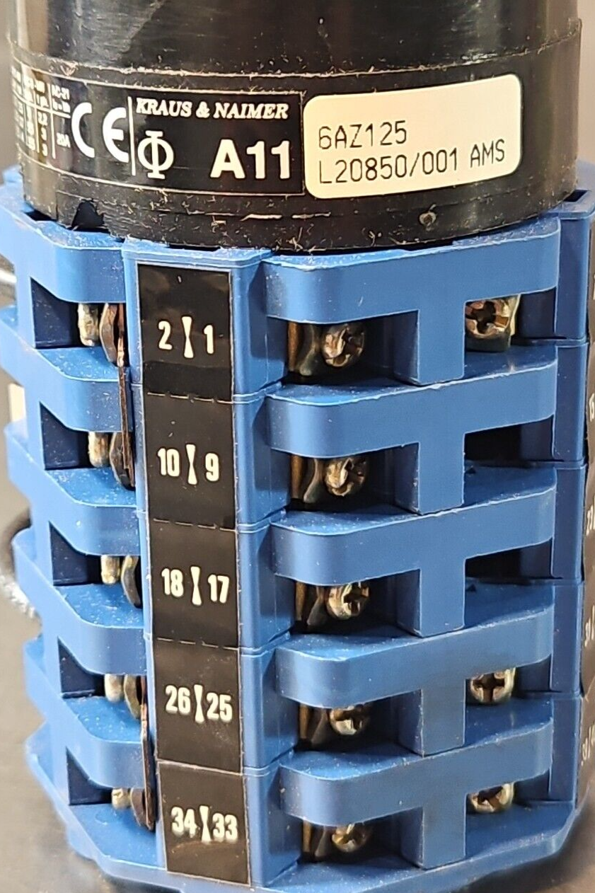 Krauss & Naimer 6AZ125L20850/001 AMS Rotary Switch                      (BIN334)