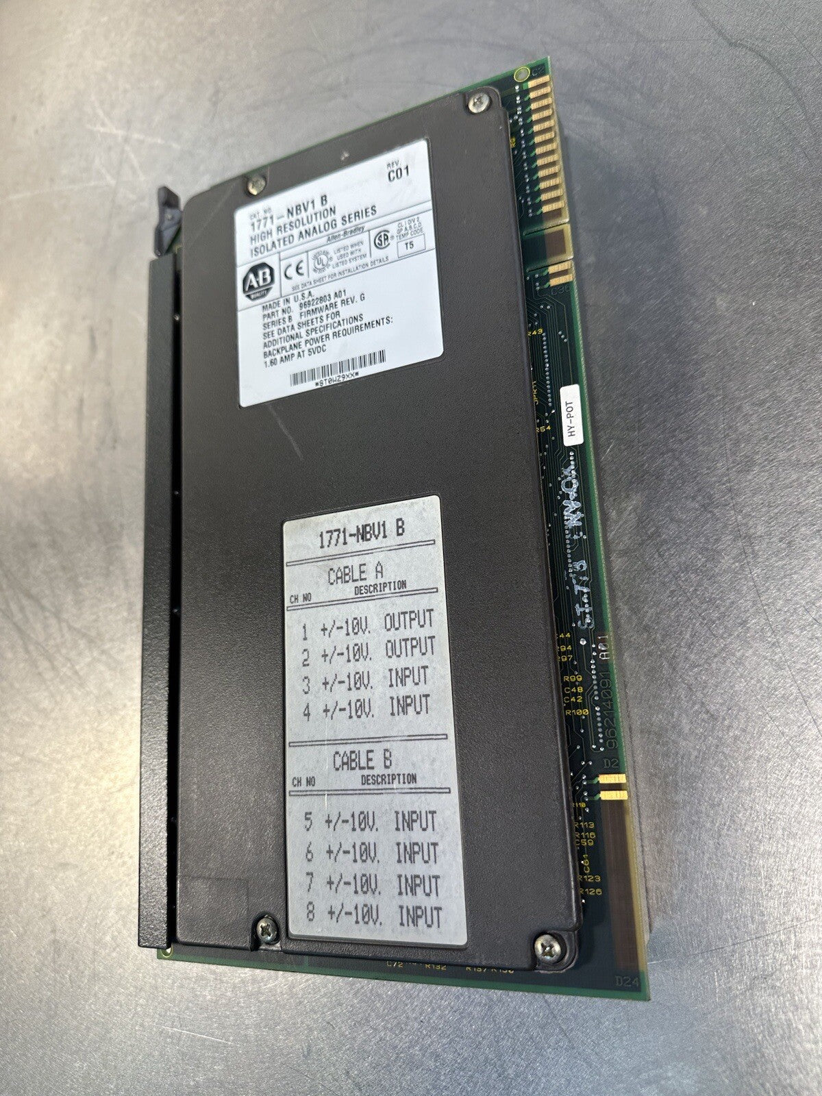 Allen-Bradley- 1771 - NBV1 - HIGH RESOLUTIONISOLATED ANALOG SERIES (BIN-1.2.3)