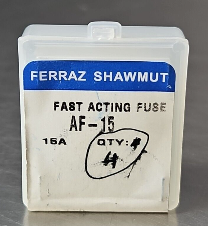 Ferraz shawmut AF-15 Fast acting fuse. Lot of 4.                         Loc4D21