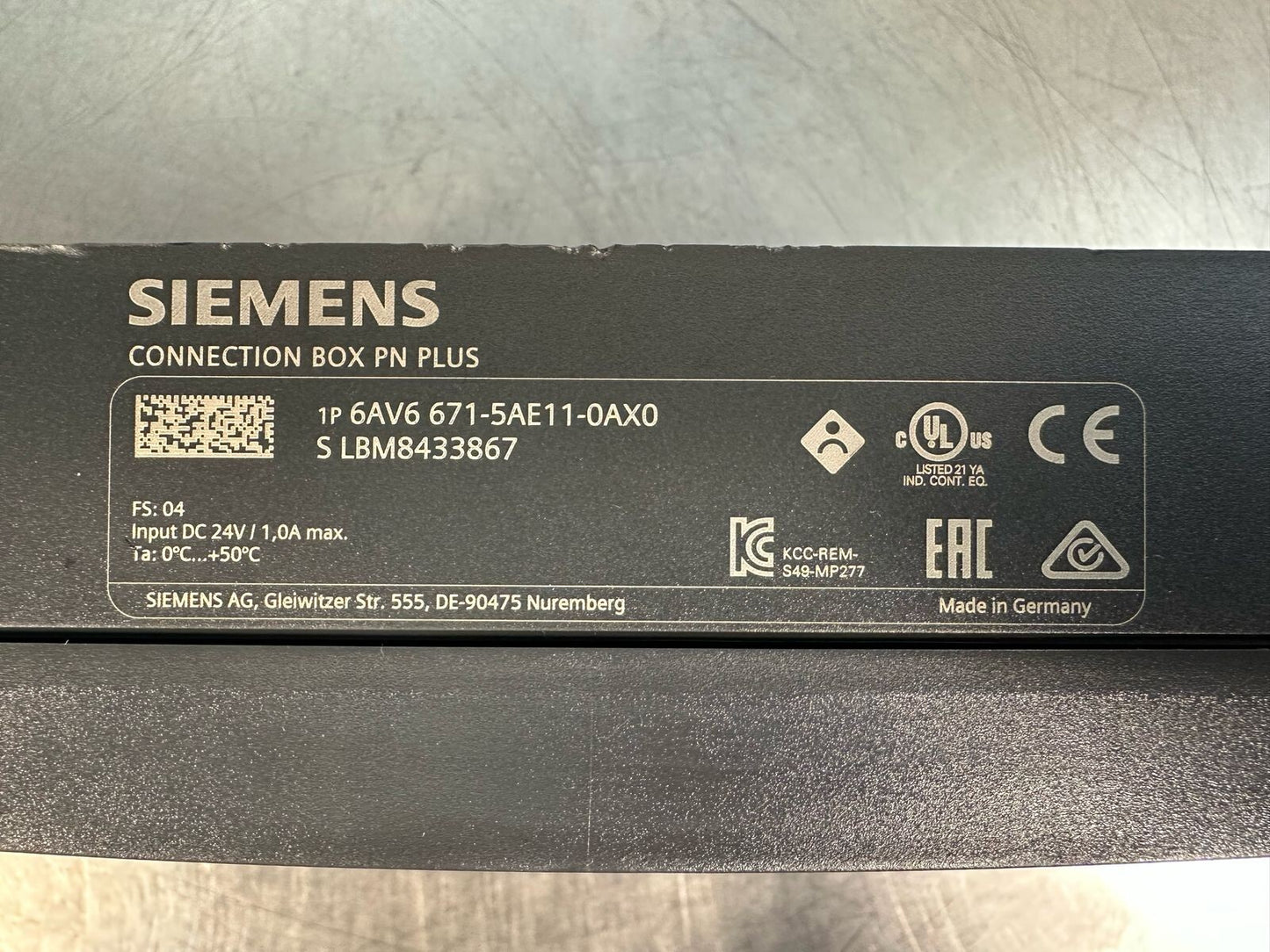*488 Siemens Connection Box Pn Plus 6AV6 671-5AE11-0AX0 (7.3.2)