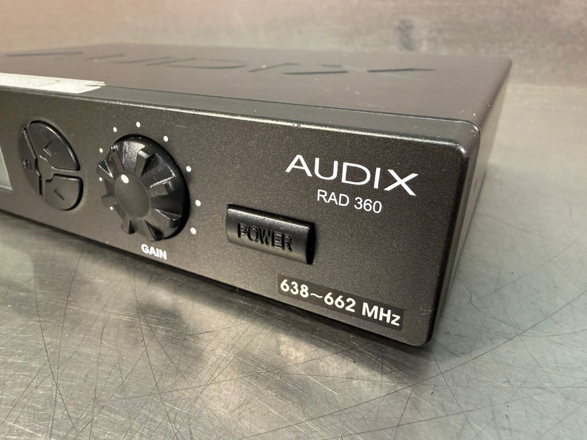 Audix Rad 360 Uhf Diversity Receiver Wireless  638-662 MHz         (3.2.1)