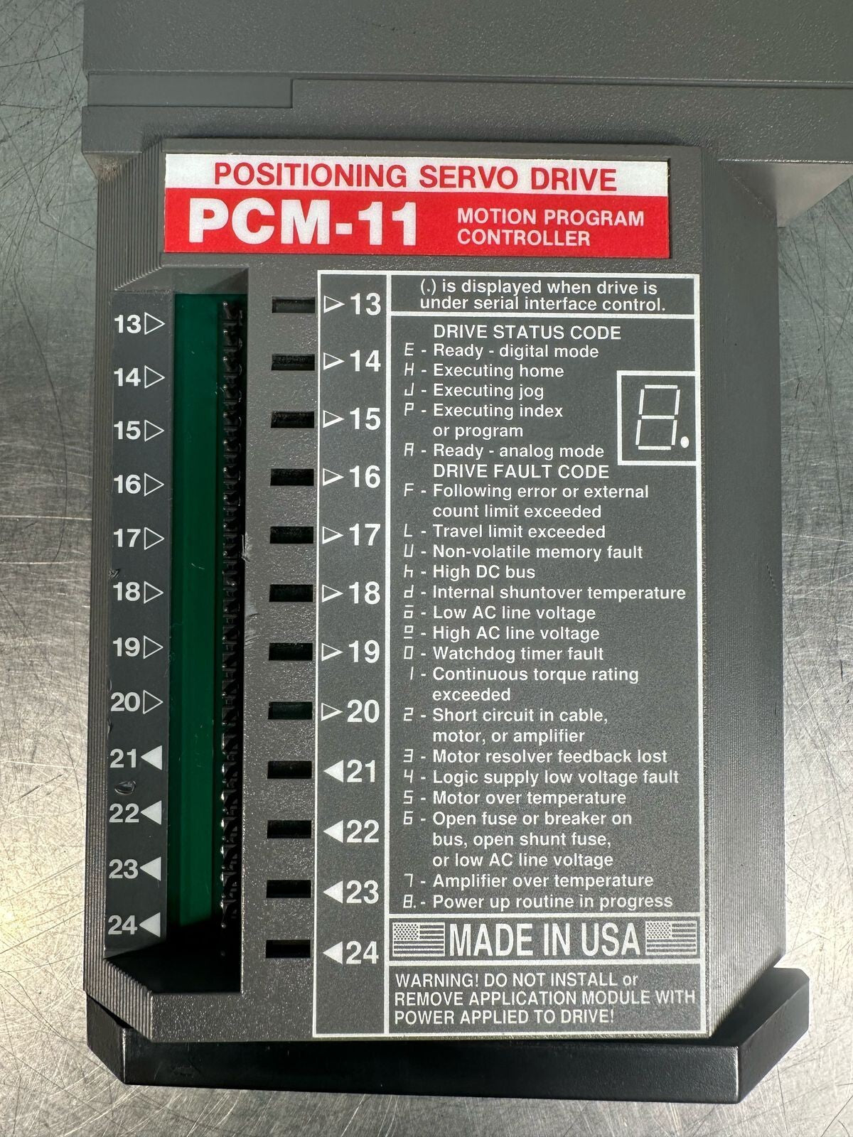 Emerson PCM-11 MOTION PROGRAM CONTROLLER 960158 -02             (6.3.5)