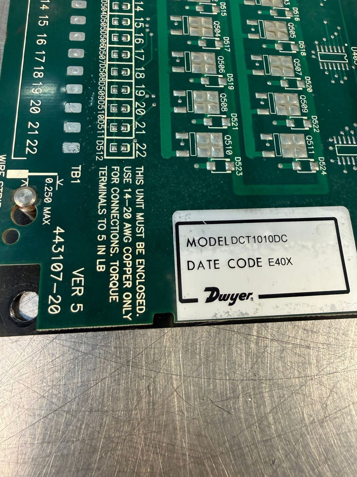 Dwyer DCT1010DC Control Board                                      (6.4.3)