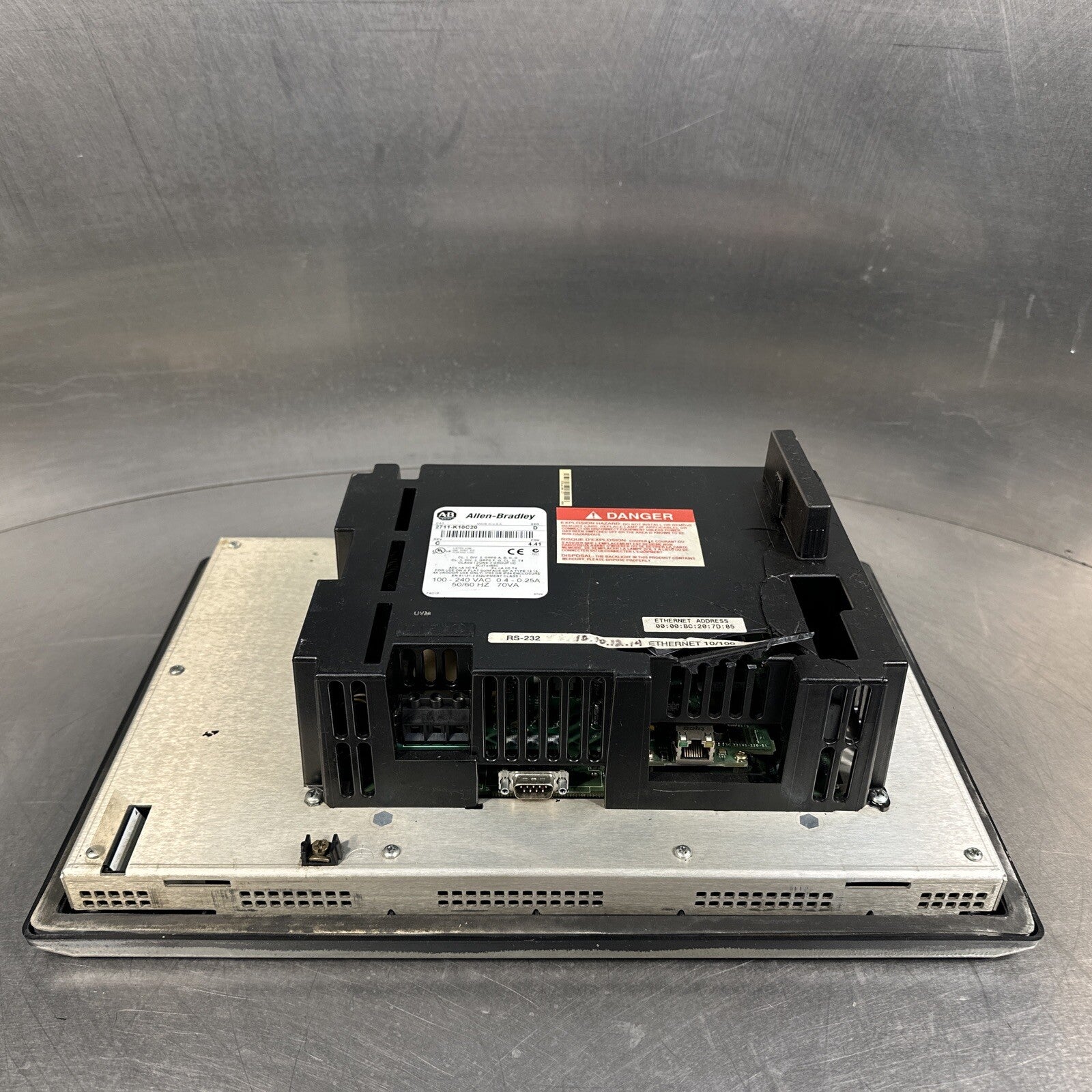 Allen Bradley 2711-T10C20.  PanelView 1000.  Ser: D, RevC FRN 4.41  (BIN-1.1.5)