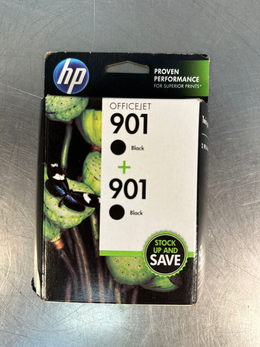 Hp 901 Black Printer Ink Cartridge Twin Pack Genuine NEW CZ075FN  (5.4.1)