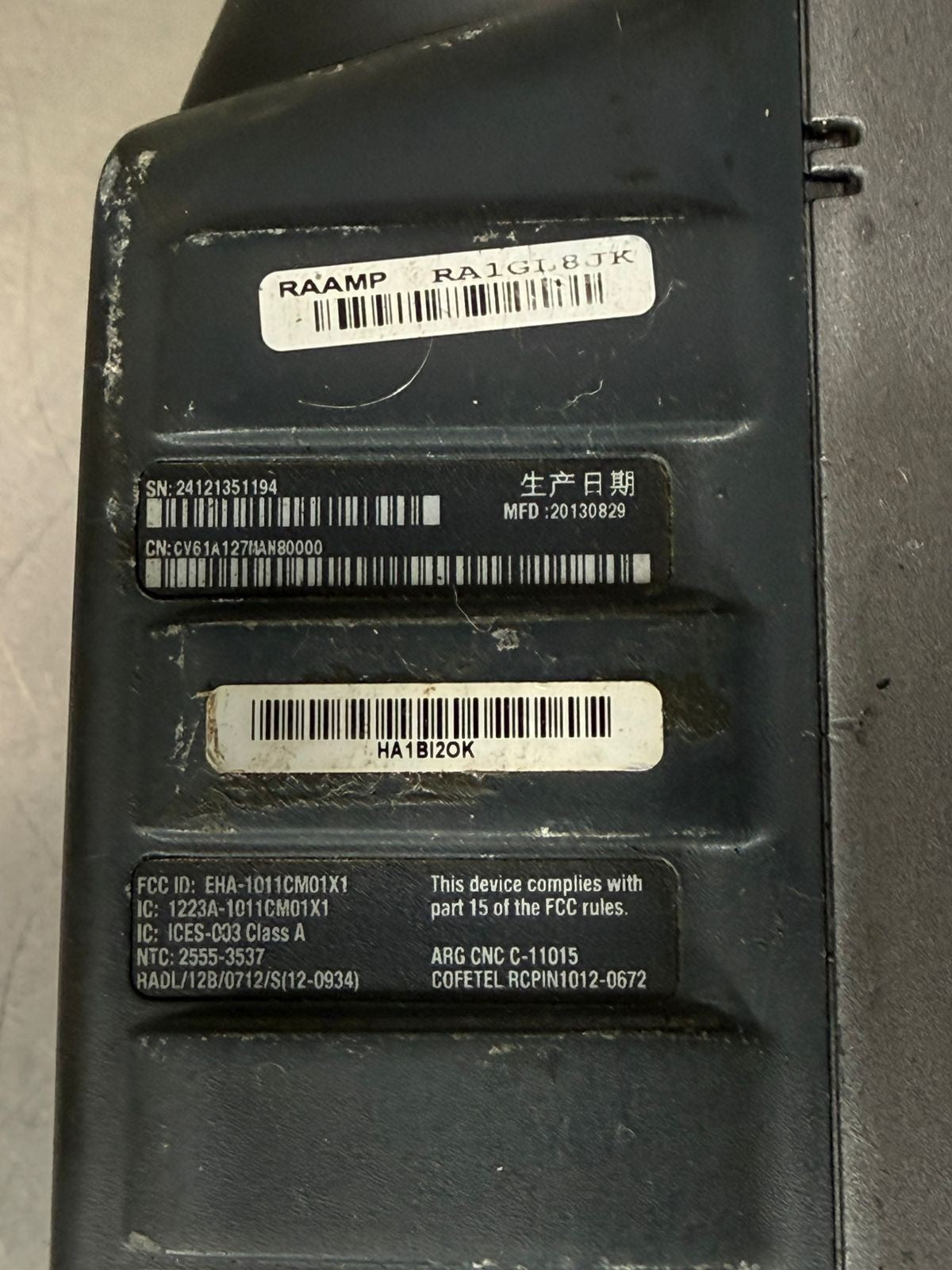 Intermec 1011CM01  12V 4A +12V 4A                                 (11.5.5)