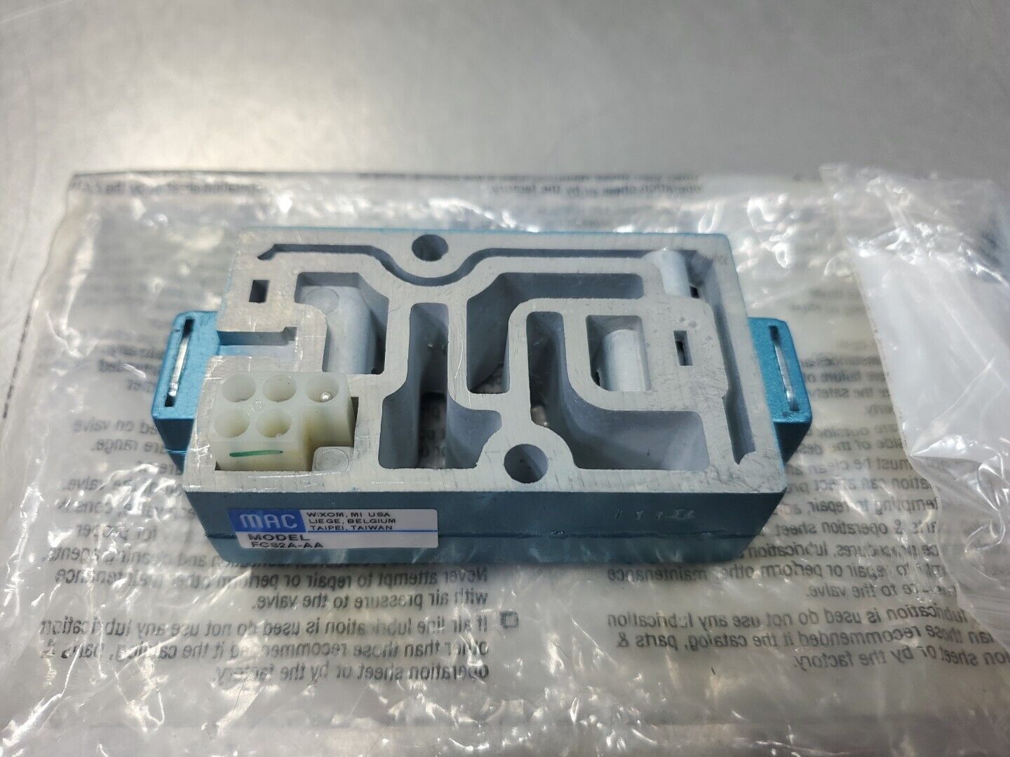 MAC FC82AAA ADVANCED PNEUMATIC VALVE.                                      6A-12