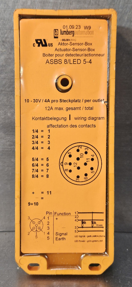 Lumberg ASBS 8/LED 5-4 Actuator Sensor Box                              (BIN744)