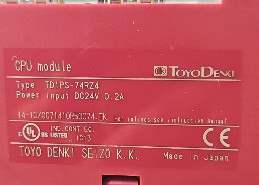 Toyo Denki TD1PS-74RZ4 CPU Module                                       loc4A14