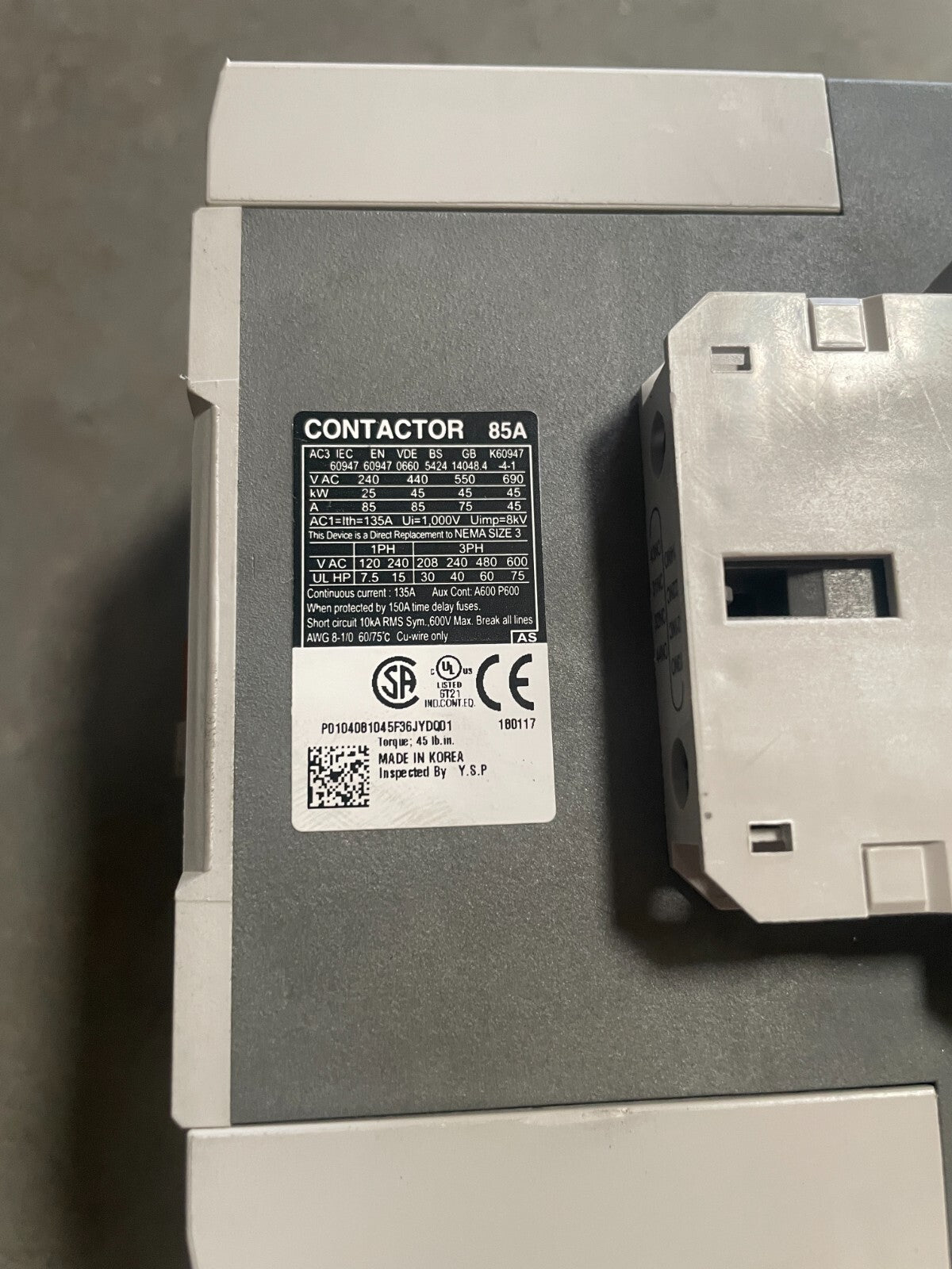 CARLO GAVAZZI CC85A contactor @1E
