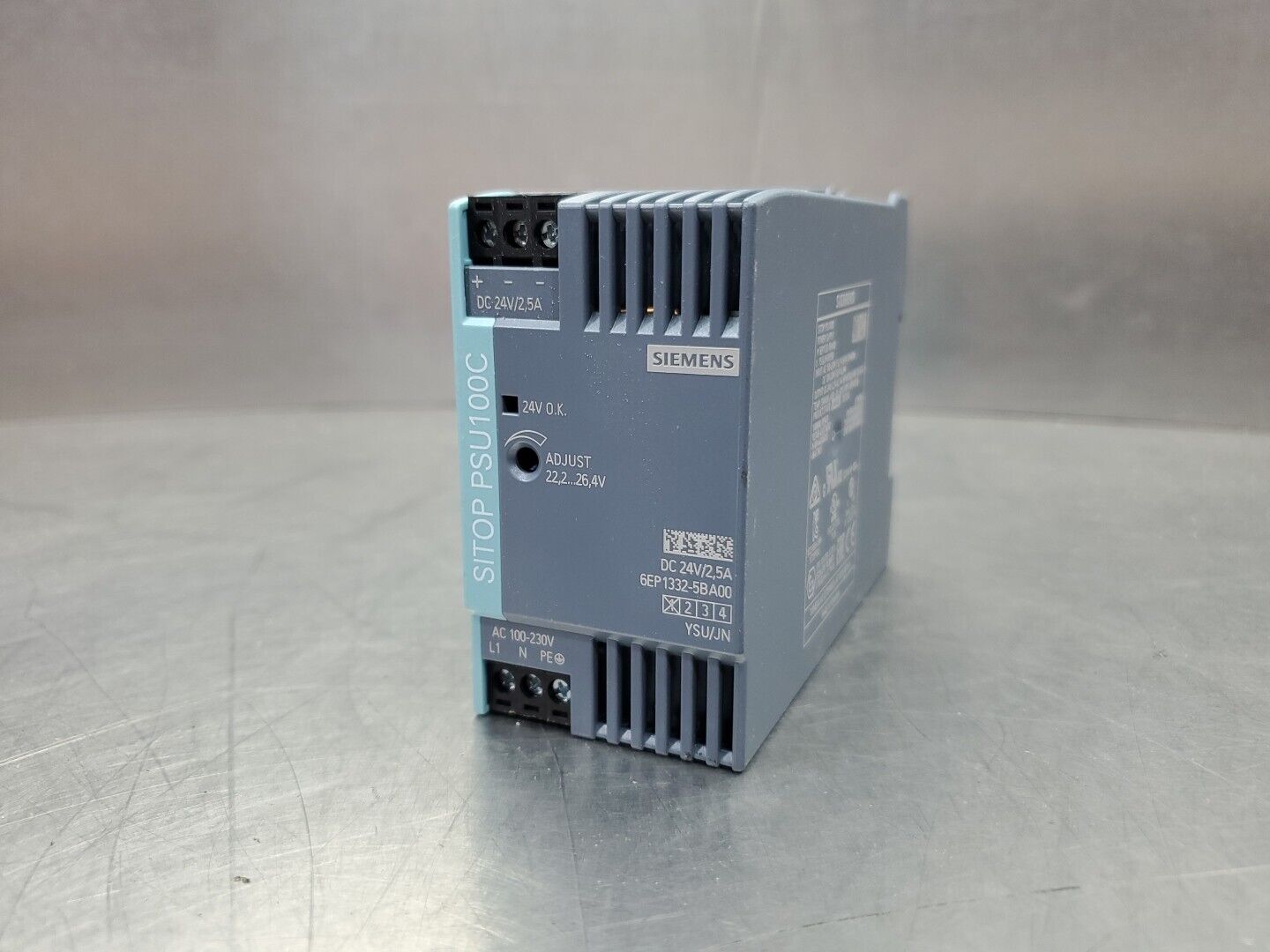 Siemens SITOP PSU100C 6EP1332-5BA00 Power Supply, 24VDC, 2.5A.             4D-35