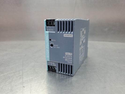 Siemens SITOP PSU100C 6EP1332-5BA00 Power Supply, 24VDC, 2.5A.             4D-35