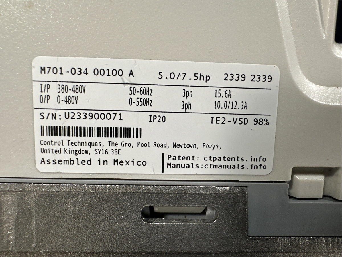 Unidrive Control Techniques M701-034-00100-A                             (6.5.2)