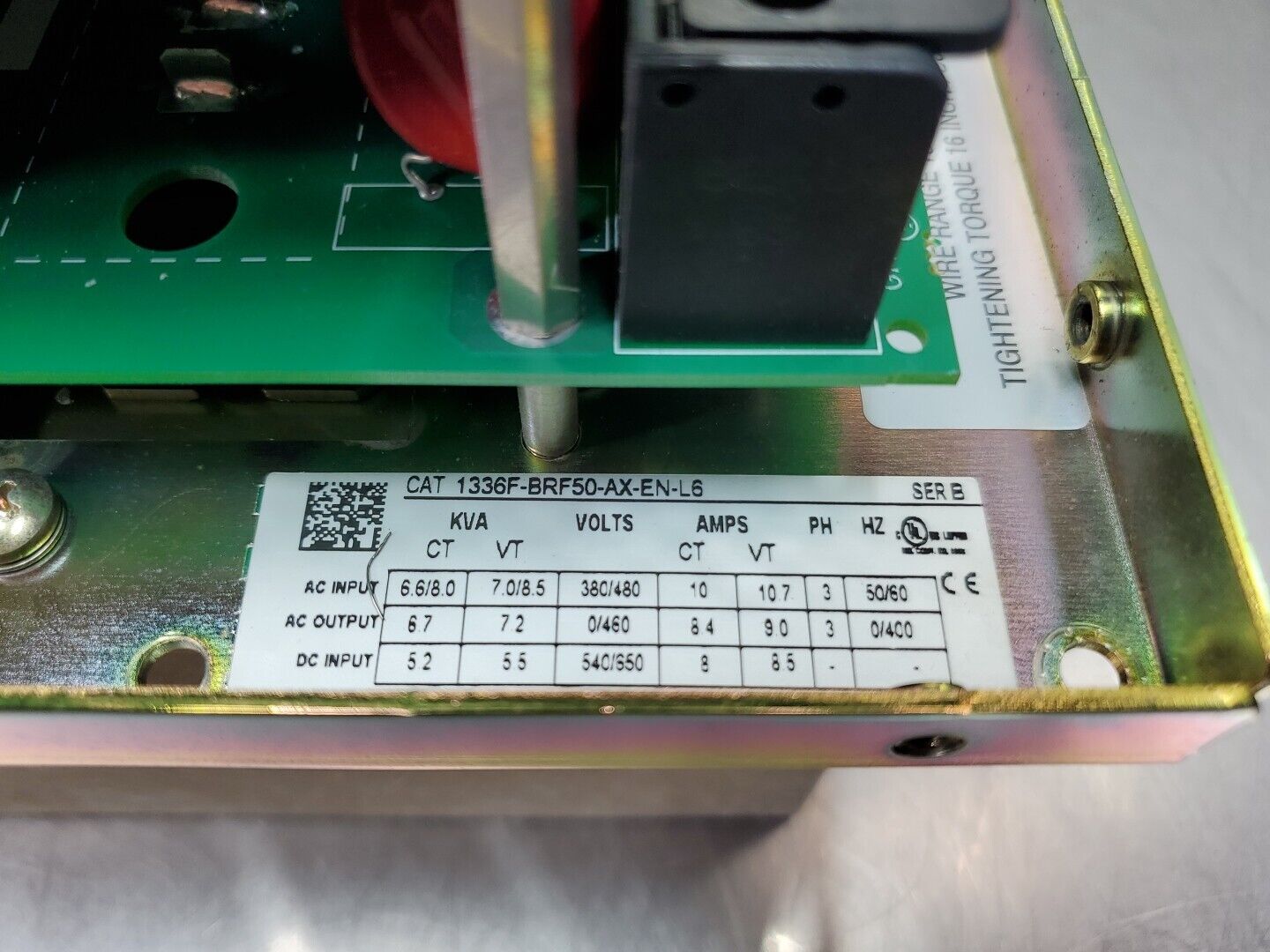 Allen Bradley 1336F-BRF50-AX-EN-L6 Ser. B AC Drive.                           1E
