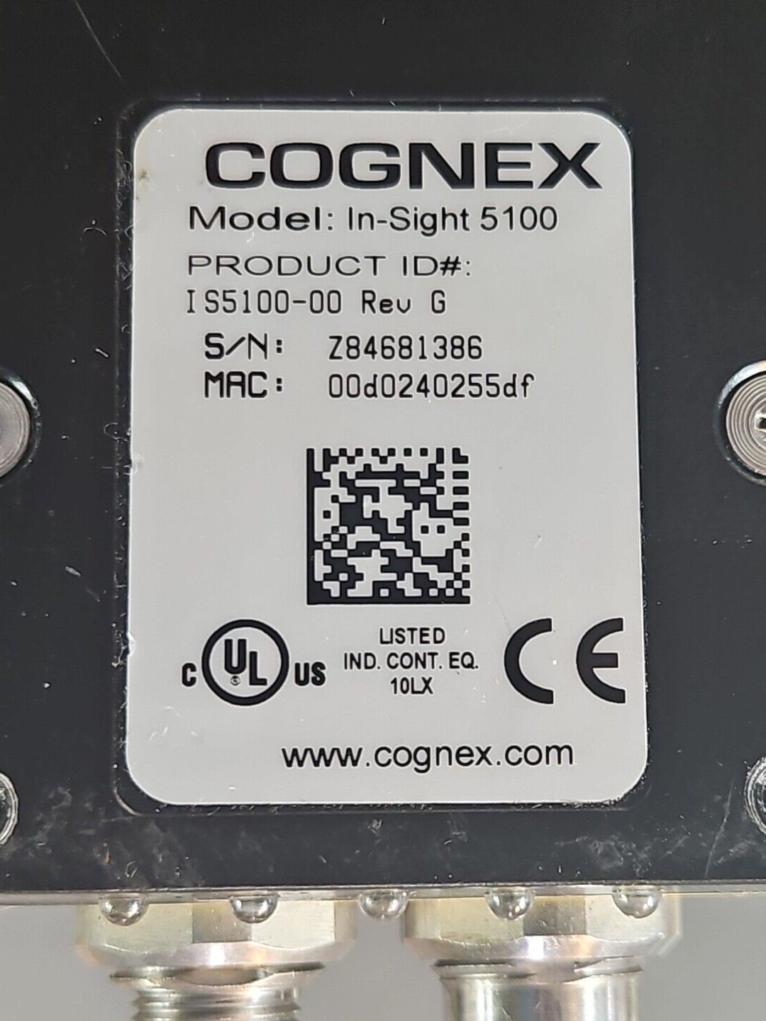 Cognex IS5100-00 Rev. G In-Sight Machine Vision Camera.                 (BIN645)