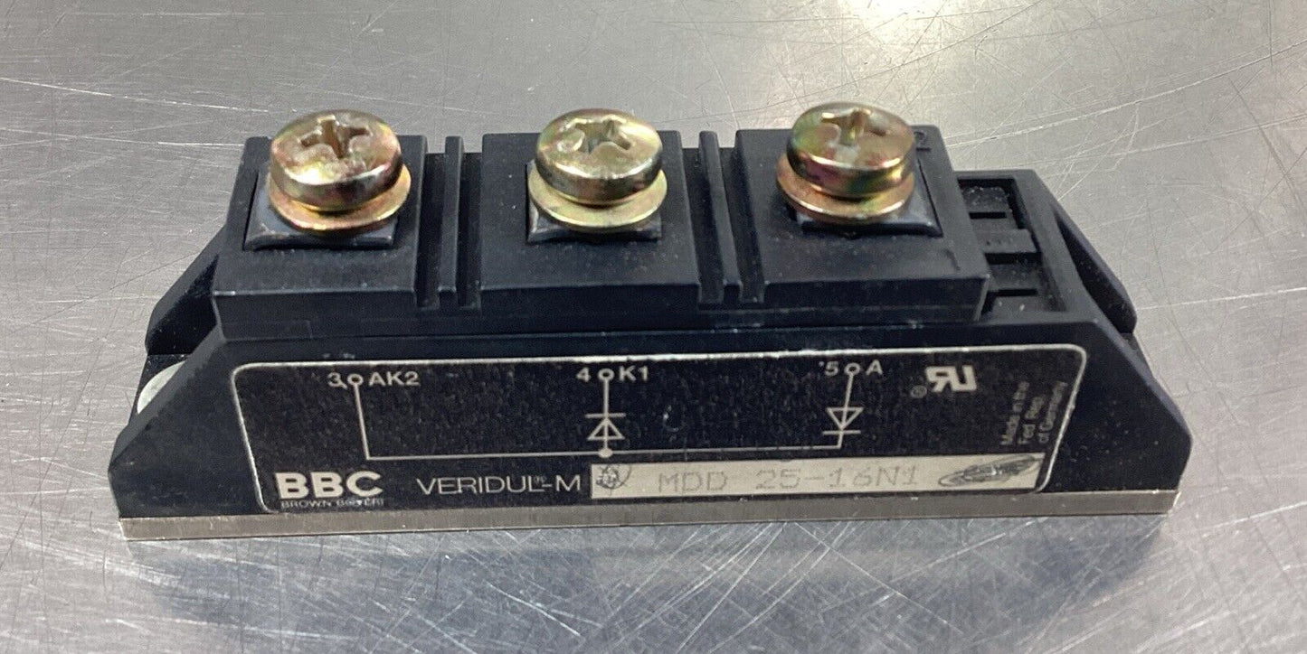 BBC VERIDUL MDD 25-16N1 POWER DIODE BLOCK VERIDUL-M       4E-19