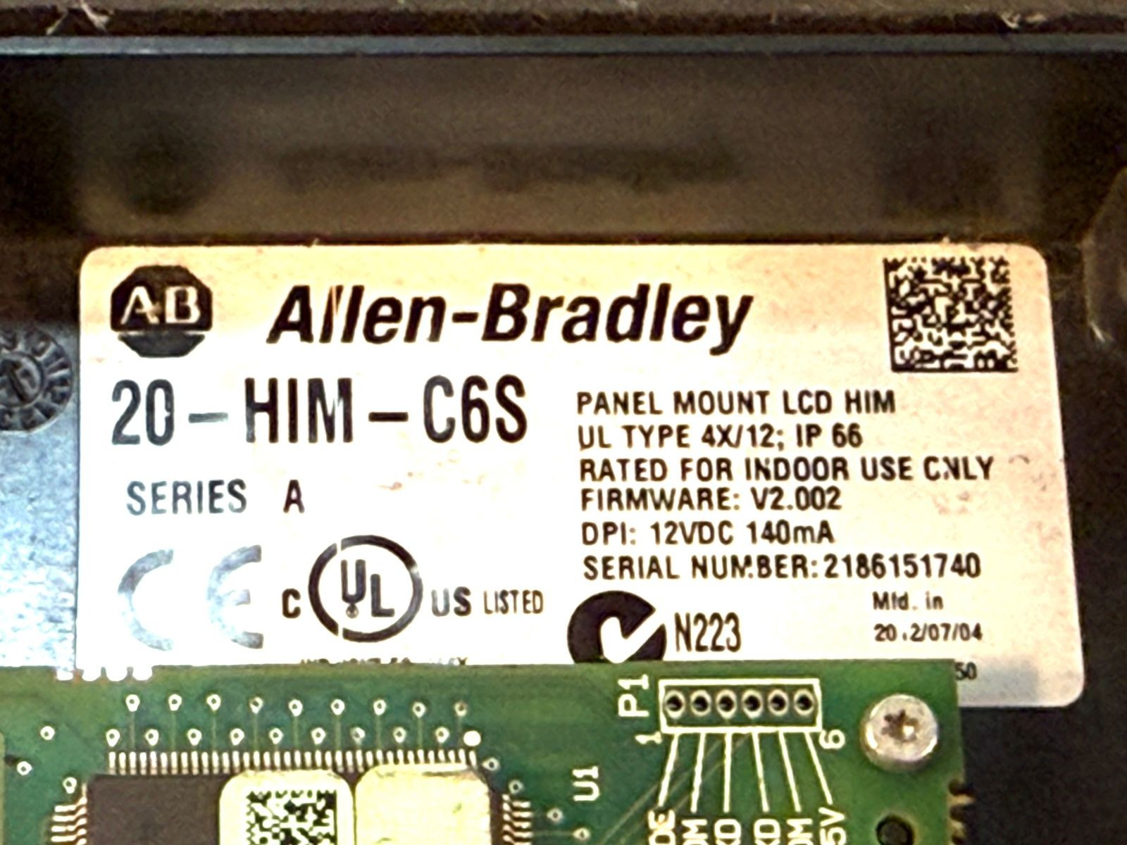 Allen Bradley 20-HIM-C6S /A   UL Type 4X/12    IP-66               (3.4.5)