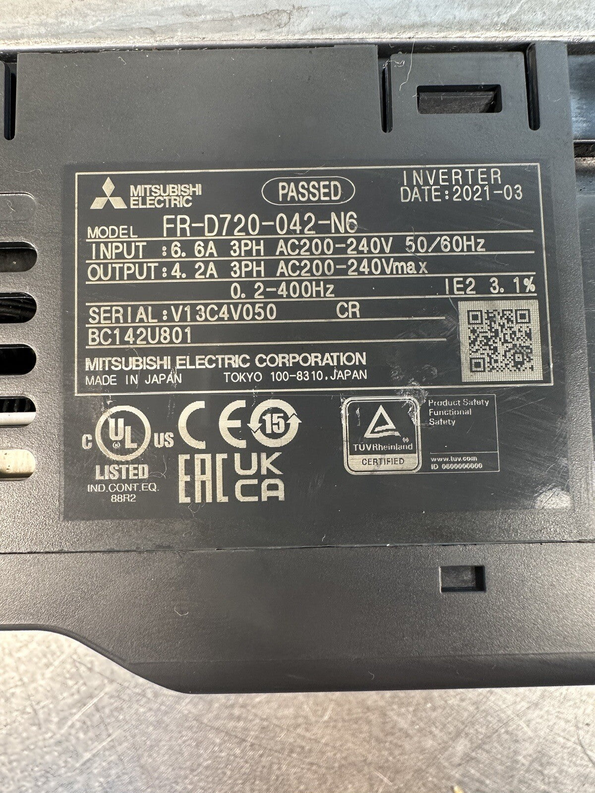 Mitsubishi FR-D720-042-N6 Compact Size Inverter-NIB - (BIN-1.5.1)