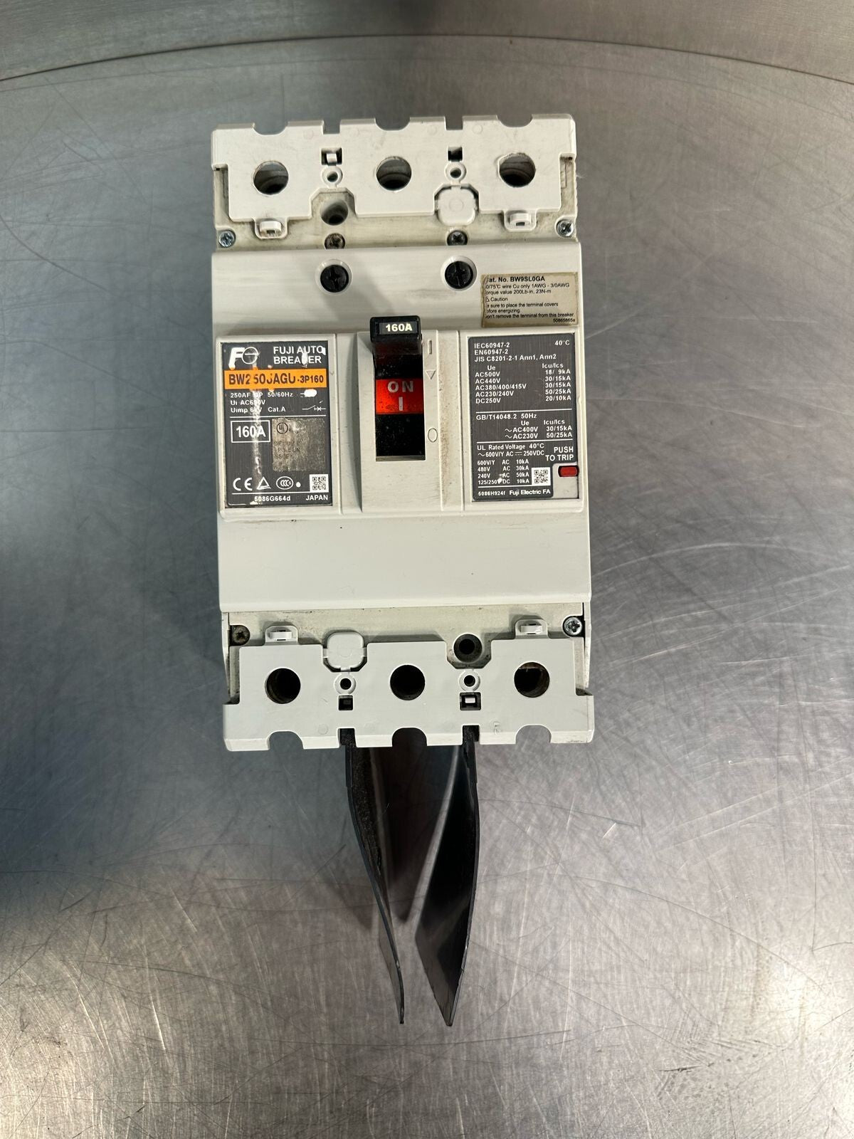 Fuji Auto Circuit Breaker BW250JAGU     BW250JAGU-3P160 BW9SL0GA  (6.2.2)