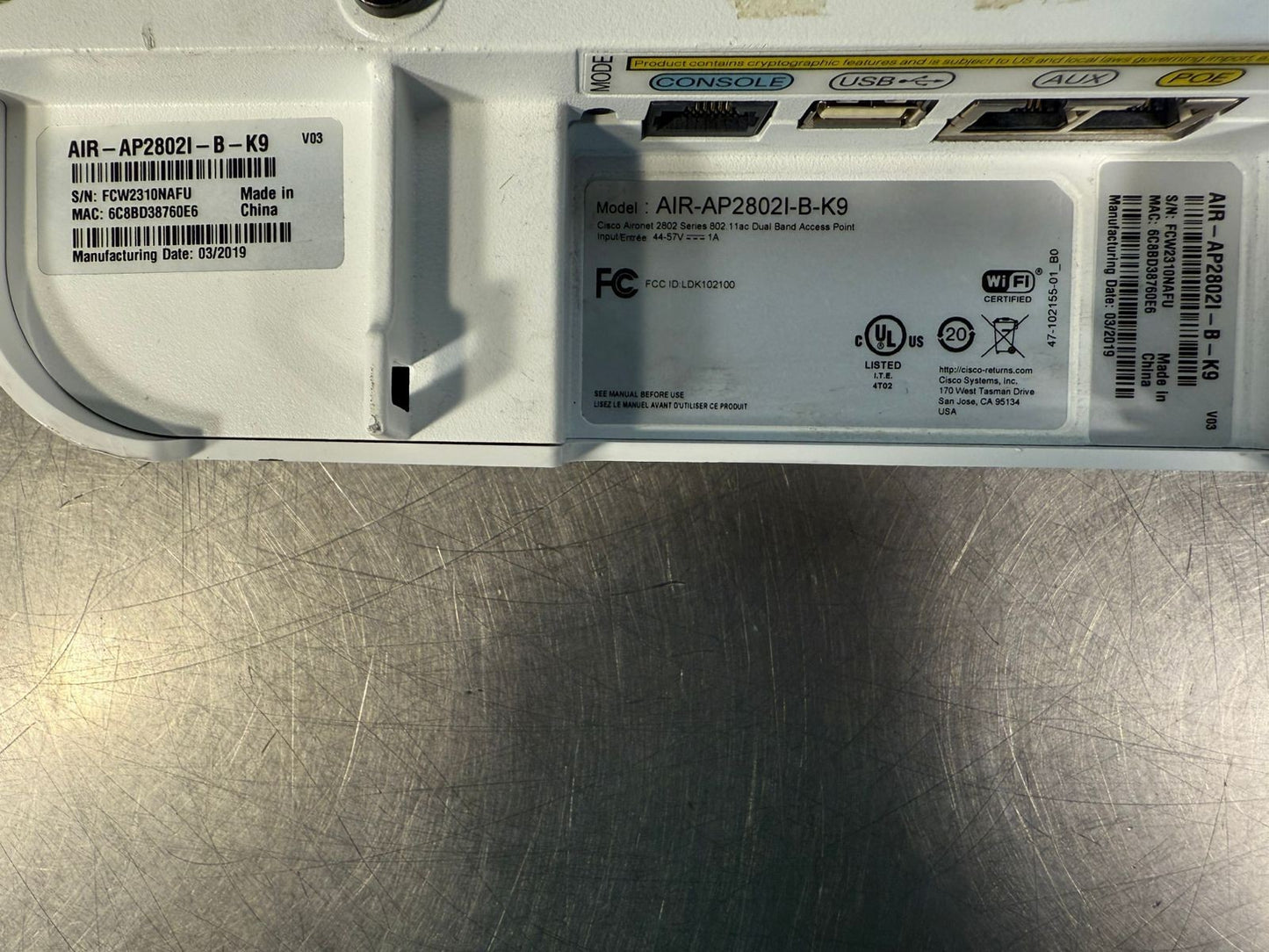 Cisco AIR-AP2802I-B-K9 Aironet 2802 Series 802 Sual Band Acc. (8.4.2)