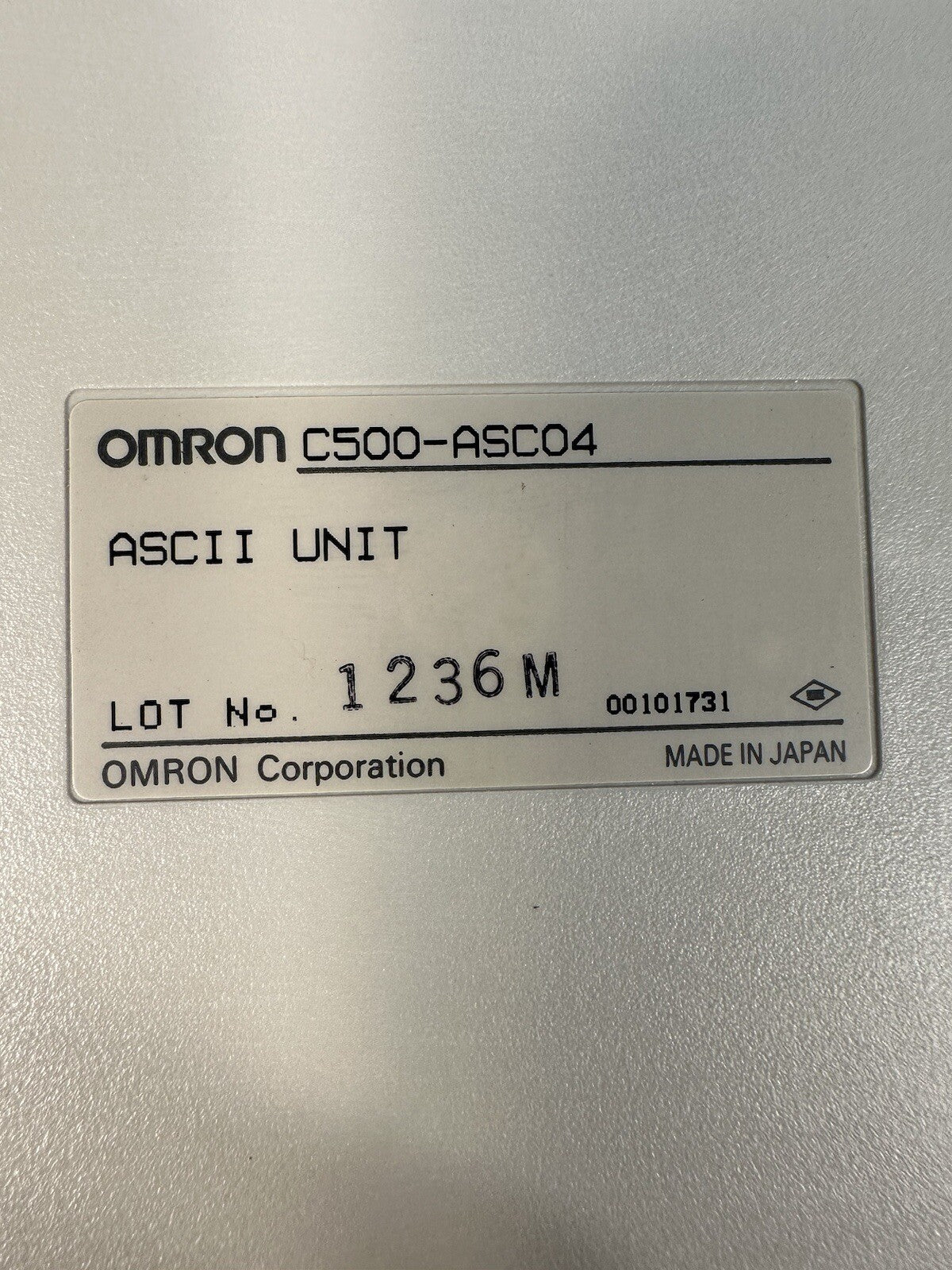 OMRON C500-ASC04 ASCII UNIT.— (BIN-1.2.4)