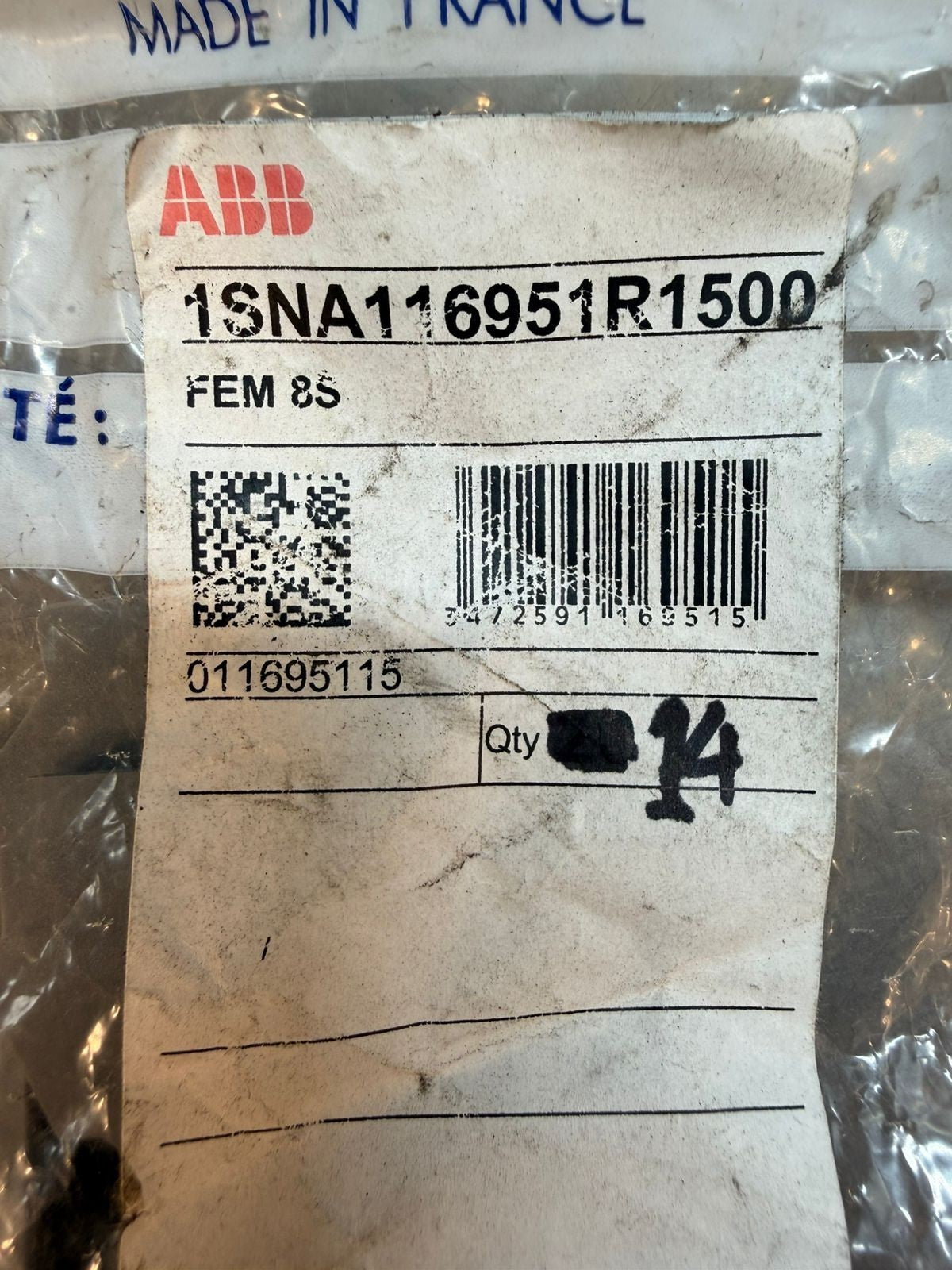 Abb Fem 8S 1SNA116951R1500 NEW Pack of 14 Und                      (7.3.2)