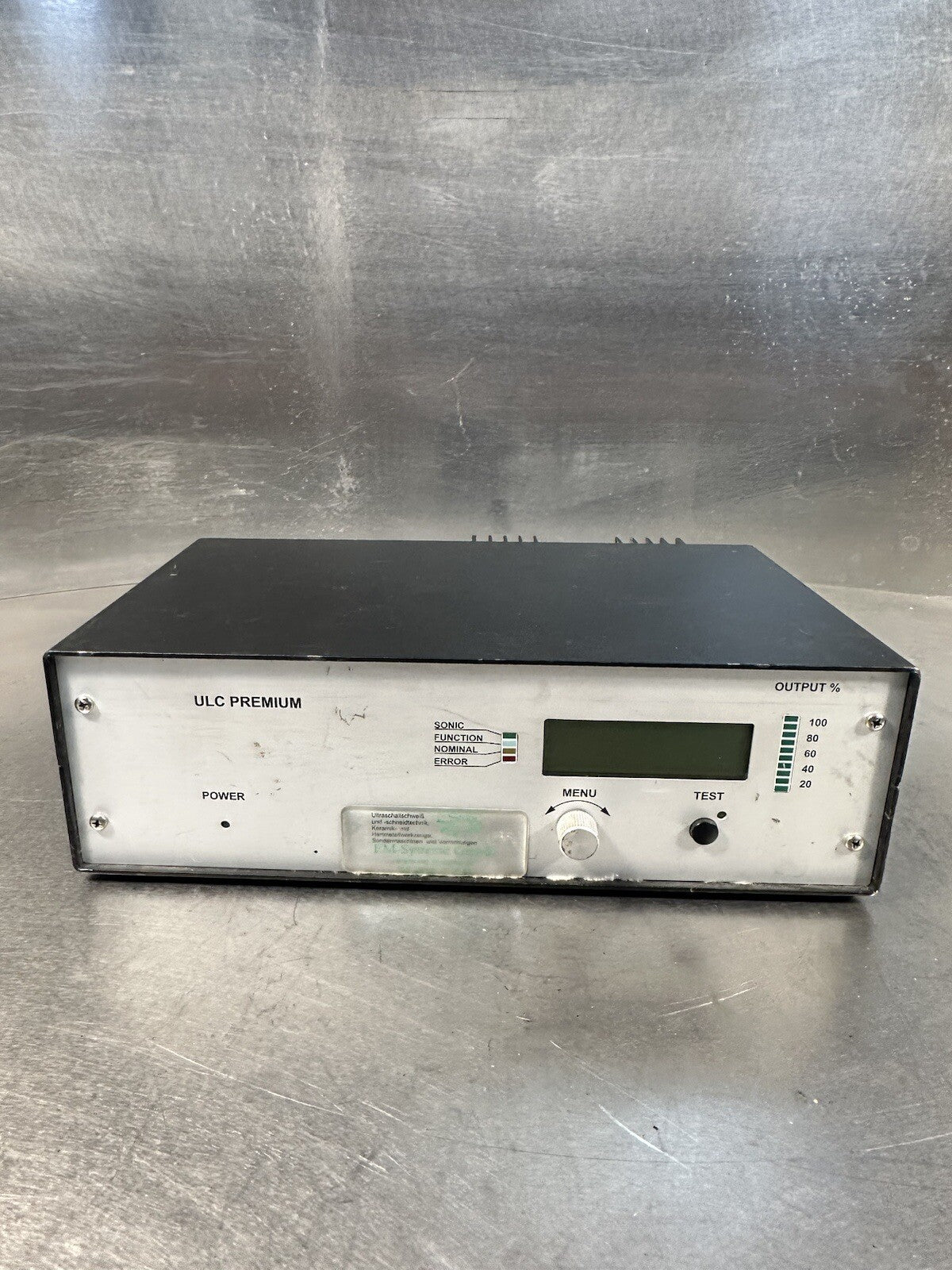 Weber Ultrasonics LC Premium Ultrasonic Generator 0440 0863 MDP (BIN-1 ...