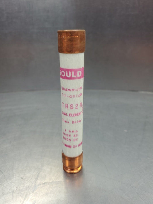Gould Shawmut TRS2R Dual Element Time Delay Fuse, 2Amp 600VAC/DC.         4D-38