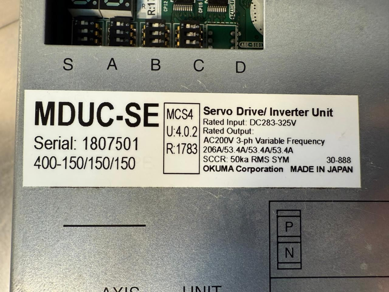 Okuma Servo Drive Inverter MDUC-SE /MCS4 (9.6.1)