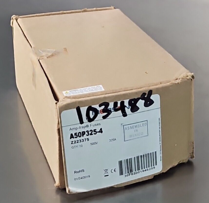 Ferraz Shawmut A50P325-4 Amp-trap Fuses 500V 325A  box w/10              loc4E15