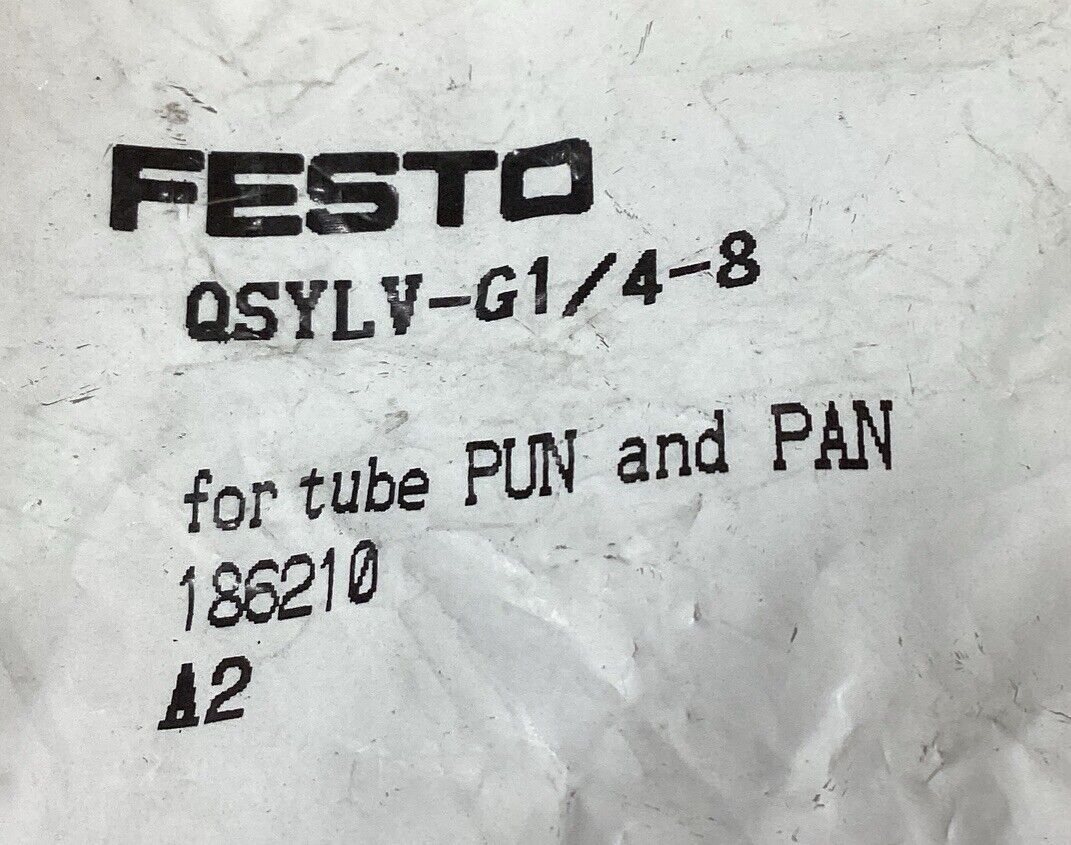 Festo  186210  QSYLV-G1/4-8  Push-In Y-Fitting       5D-15
