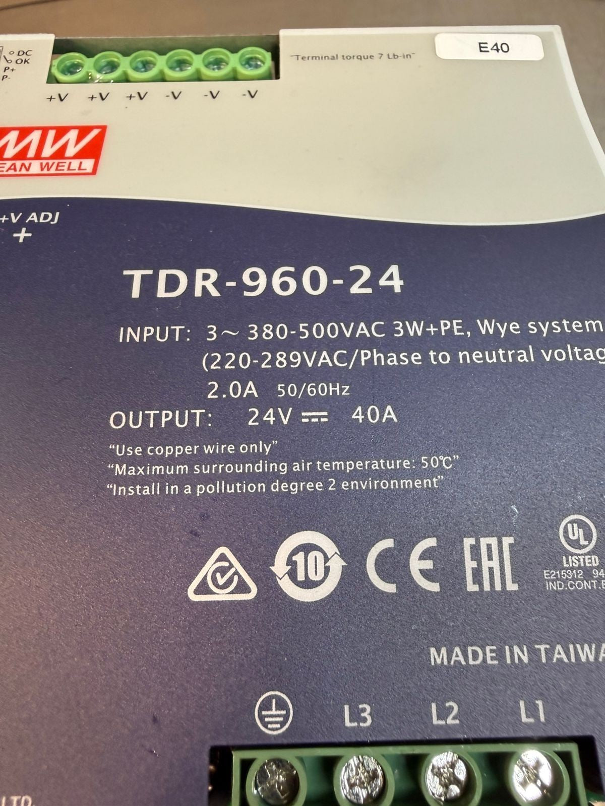 Mean Well TDR-960-24 Power Supply                          (5.4.1)