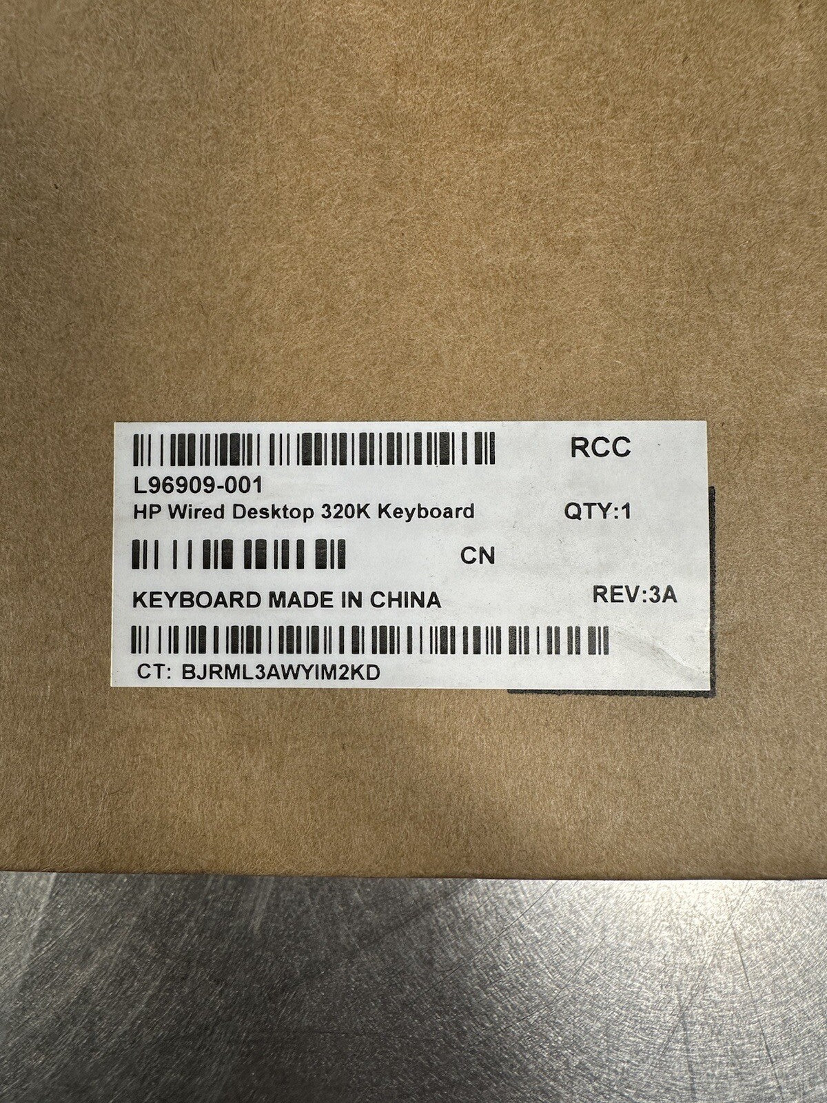 New HP Wired Desktop 320K Keyboard Wired Keyboard L96909-001 (BIN-1.3.4)