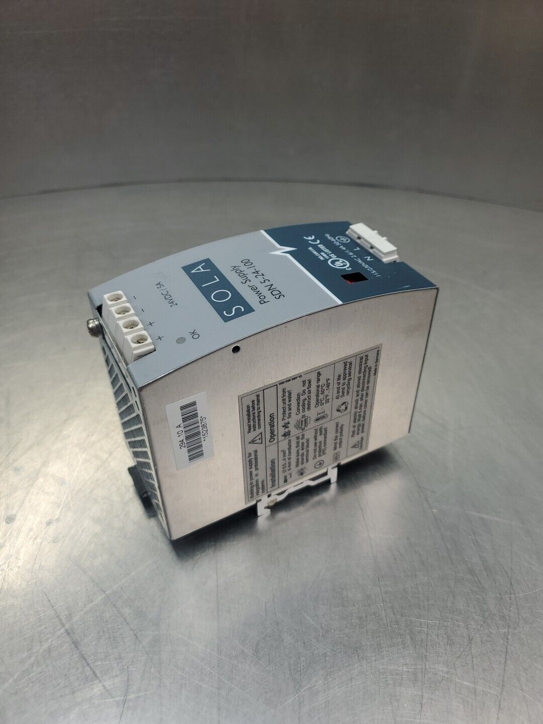 SOLA SDN 5-24-100 POWER SUPPLY, 24VDC 5A.                                  4E-33
