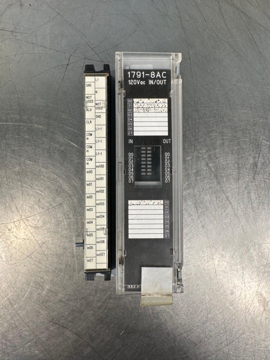 ALLEN BRADLEY 1791-8AC SerB Block I/O Module 120VAC 8 Inputs (3C-26)