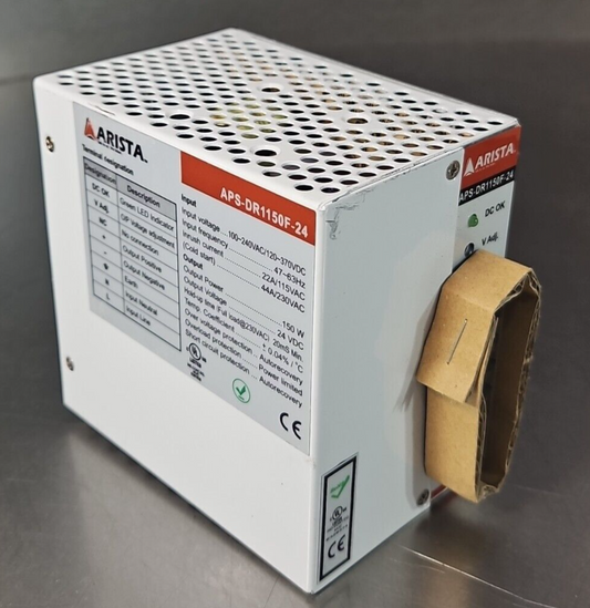 ARISTA APS-DR1150F-24 DIN-RAIL Power Supply 150W Output Power           (BIN413)