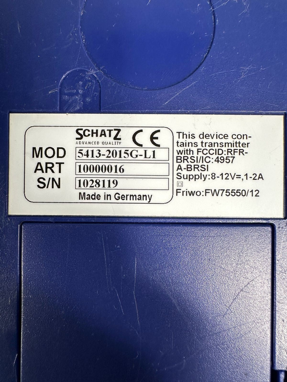 Schatz 5413-2015G-L1 Calibrator Calibration Controller                   (7.2.1)