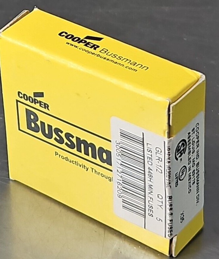 Bussmann GLR-1/2 Buss Fuses   Box w/5                                    loc4E23