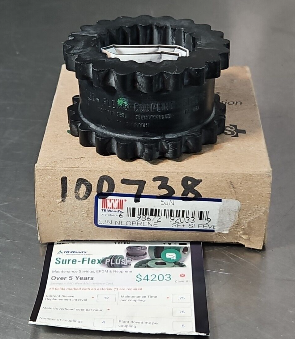 TB Woods 5JN Neoprene Sleeve Coupling                                    loc5D12