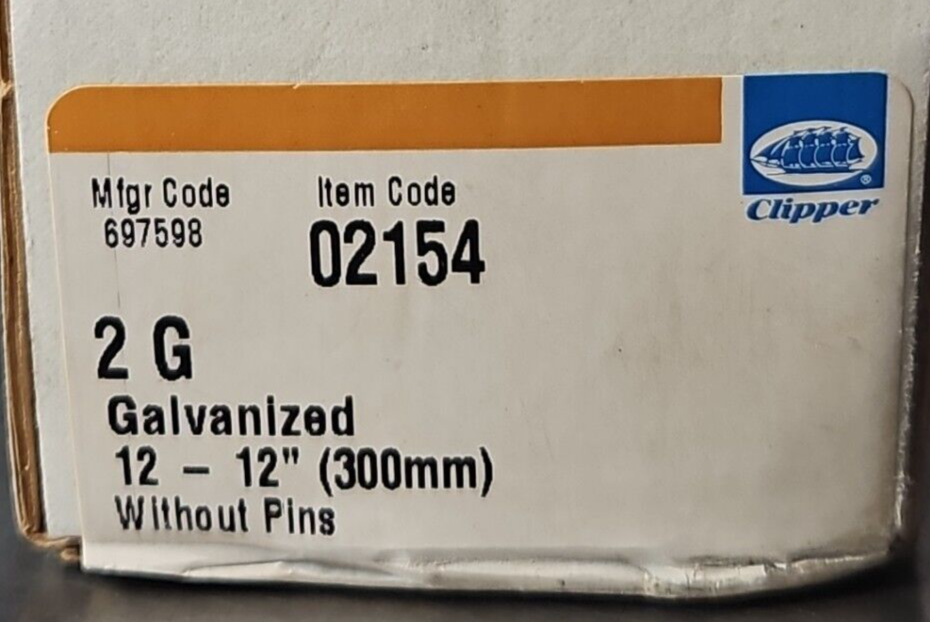 Flexco-Clipper 02154 Belt Fasteners  12pc 12" 300mm                 (BIN434)