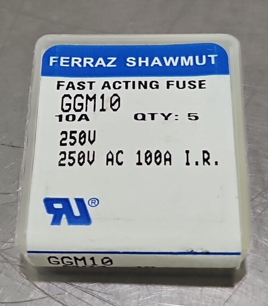 Ferraz Shawmut GGM10 Fast Acting Fuse 10A 250V   Pck w/9 boxes            loc4E2