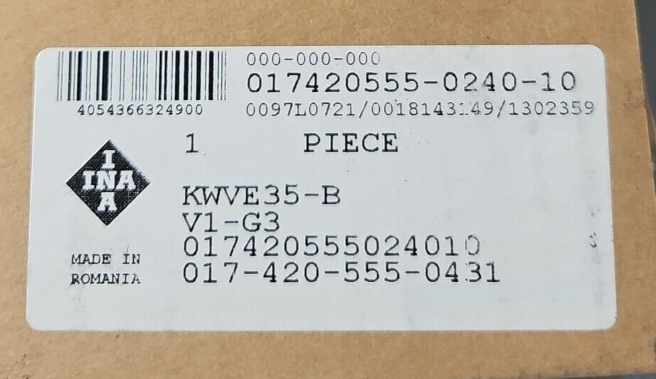 INA KWVE25-BV1-G3 Linear Bearing Cartridge                              (BIN142)