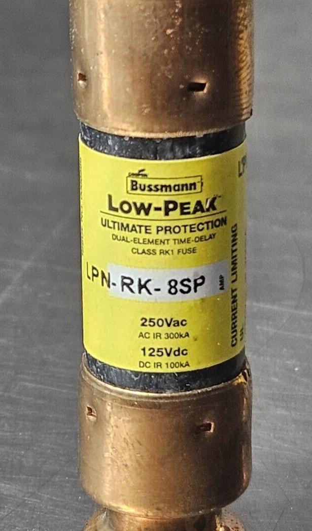 Bussmann LPN-RK-8SP Ultimate Protector fuse 250VAC 125 VDC box w/5  (BIN434)