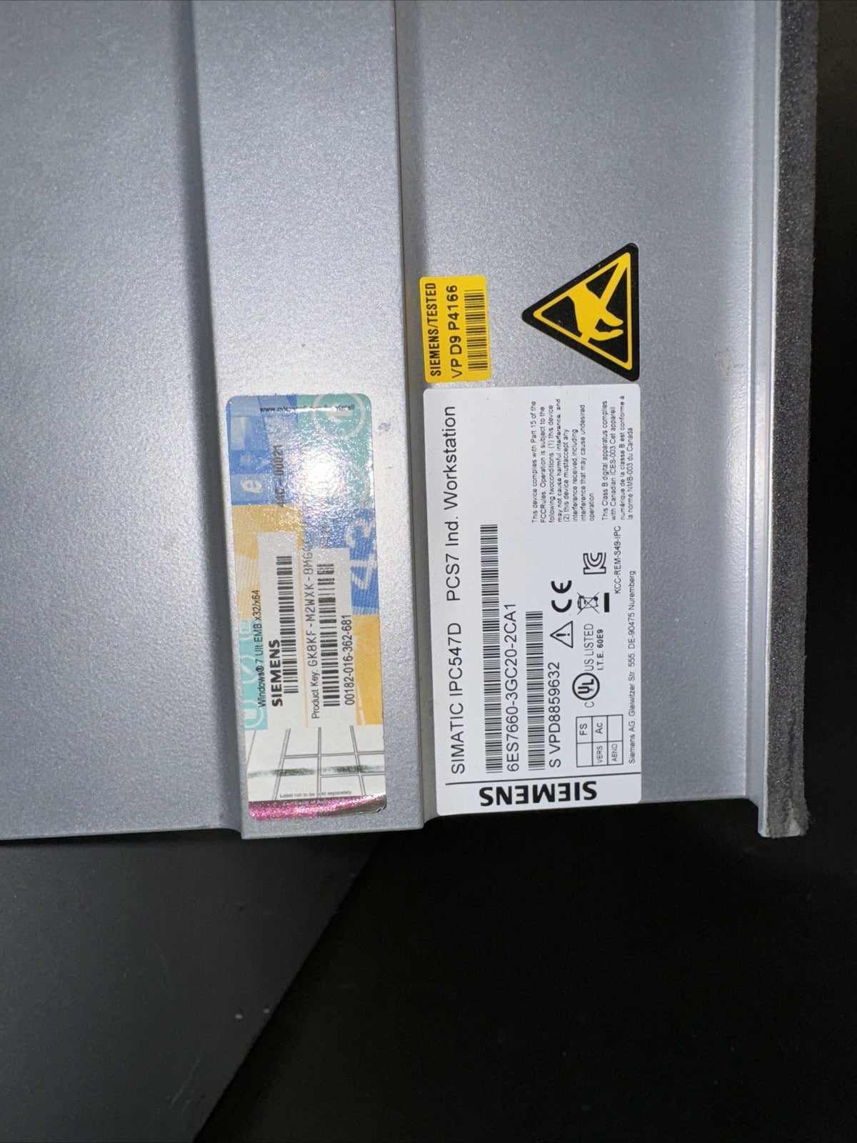 Siemens Simatic Rack PC IPC547D PCS7 Industrial Rackmount Workstation No HDD