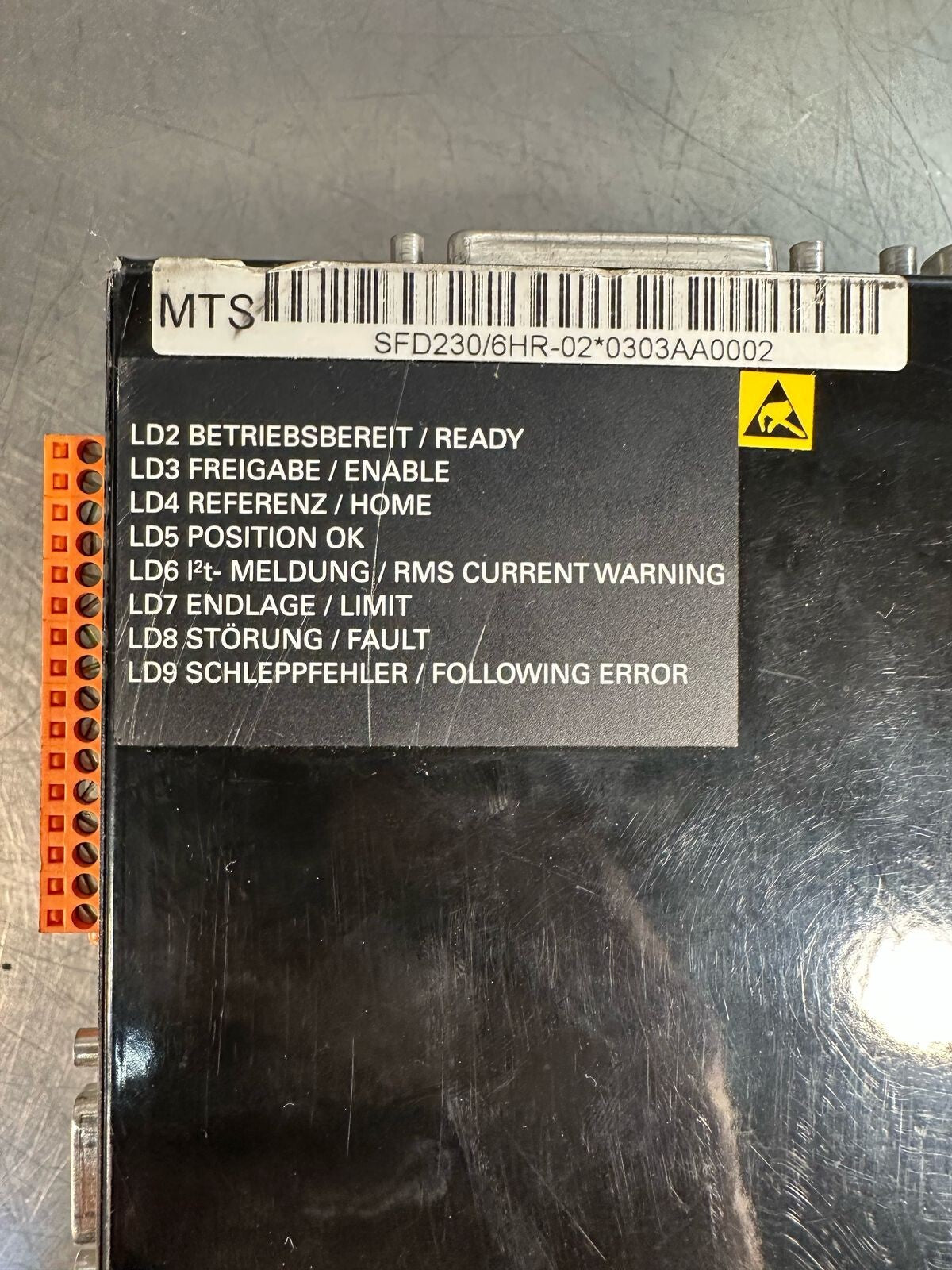 MTS SFD230/6HR servo drive                                         (6.4.3)