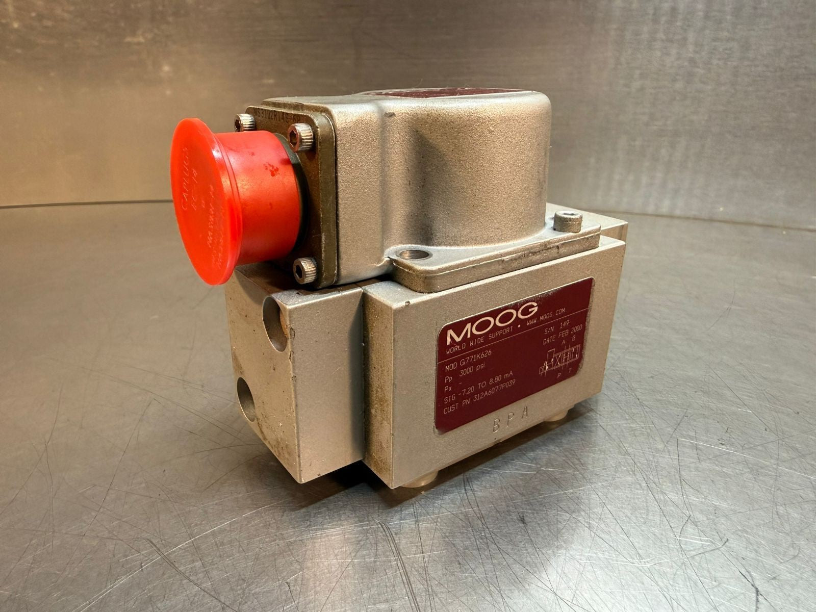 Moog G771K626 Servo Valve  3000Psi 312A6077P039                    (9.3.4)