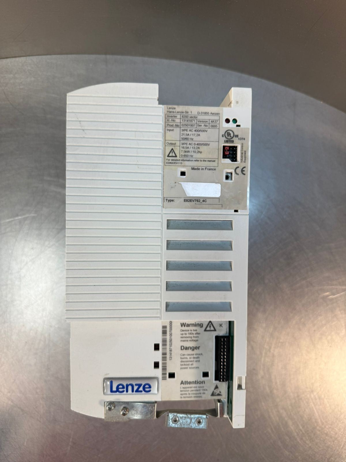 Lenze E82EV752-4C 13141871 Ver. 4A37 / 02501007                        (11.5.4)