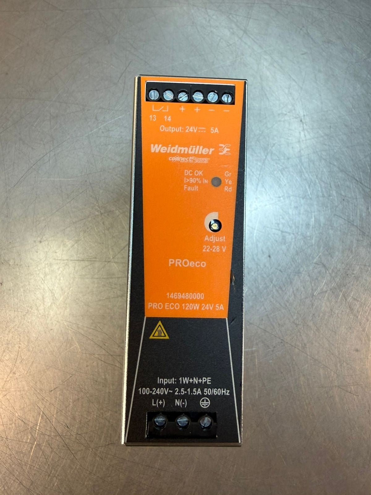Weidmuller 1469480000 Pro Eco Power Suppy  120w 24v 5a 1           (3.5.1)