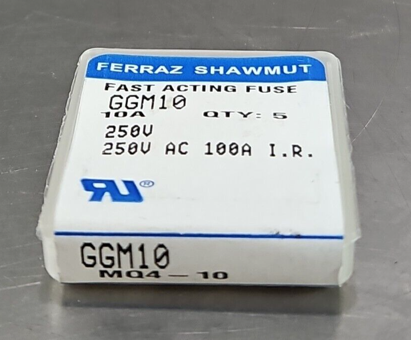 Ferraz Shawmut GGM10 Fast Acting Fuse 10A 250V   Pck w/9 boxes            loc4E2