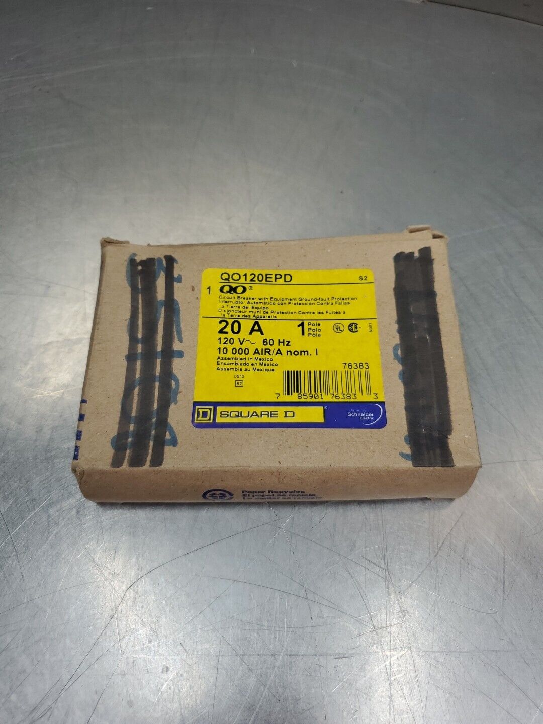 Square D QO120EPD Circuit Breaker, 20A 120V.                               4B-38